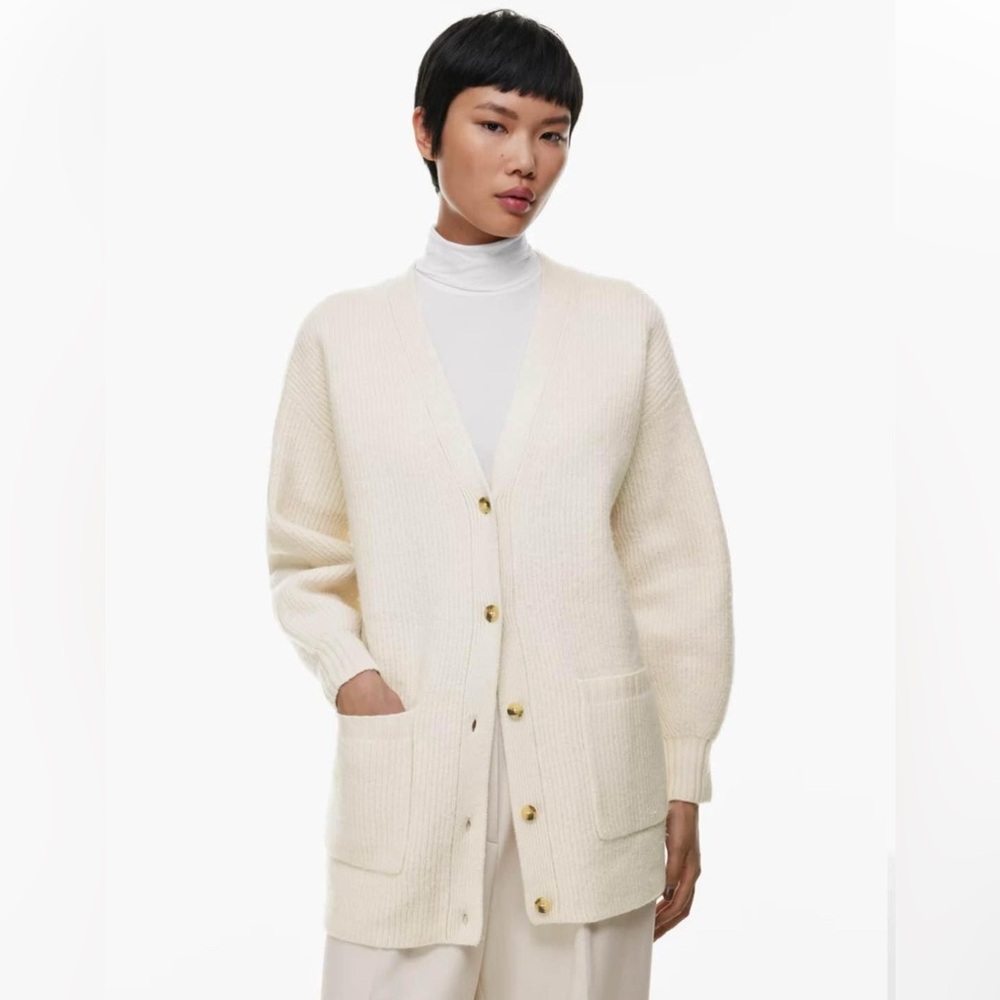 Aritzia Babaton Carafe Cardigan size S, NWT, Merino Wool